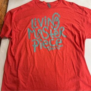 Jerzees Red Graphic Tee - Living Masterpiece Eph. 2:10- Size 2XL